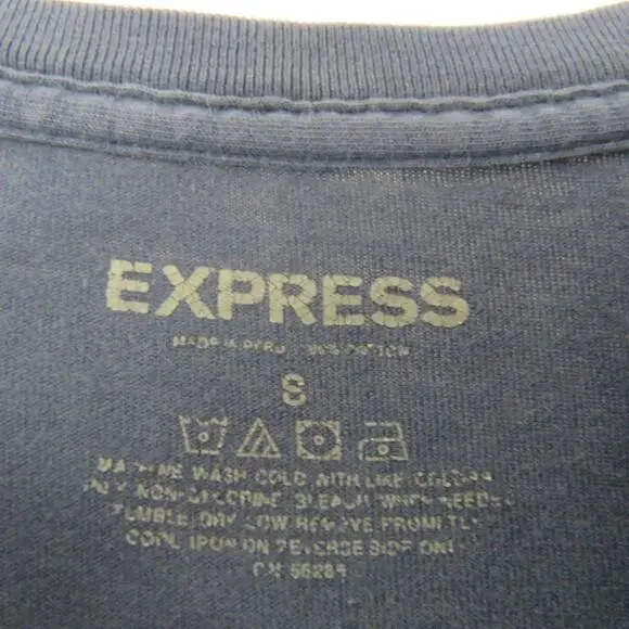 Y2k Express Men's Navy Blue Regal Graphic T-Shirt Small - Picture 5 of 6